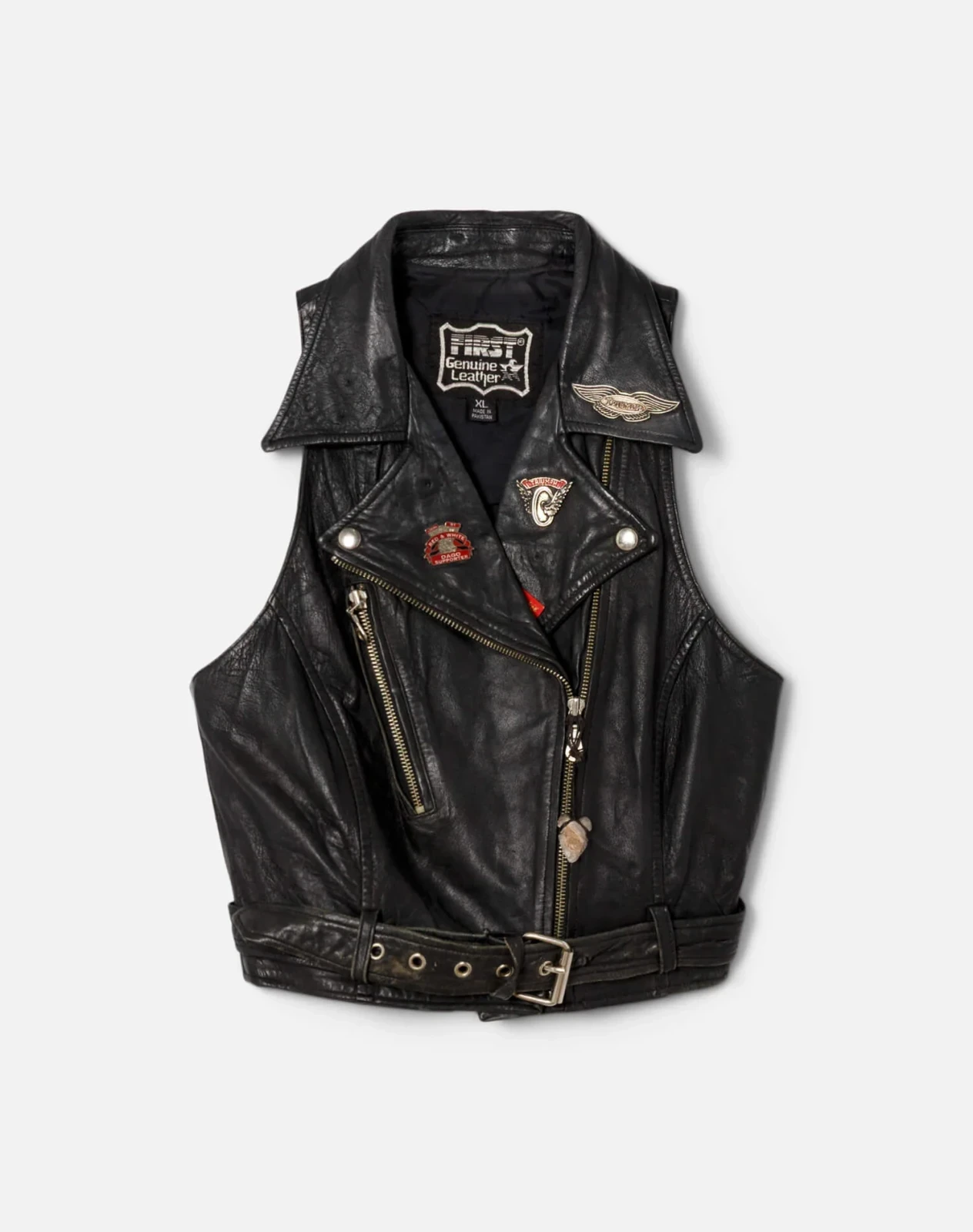 RE/DONE Vintage | 90s Leather Moto Vest