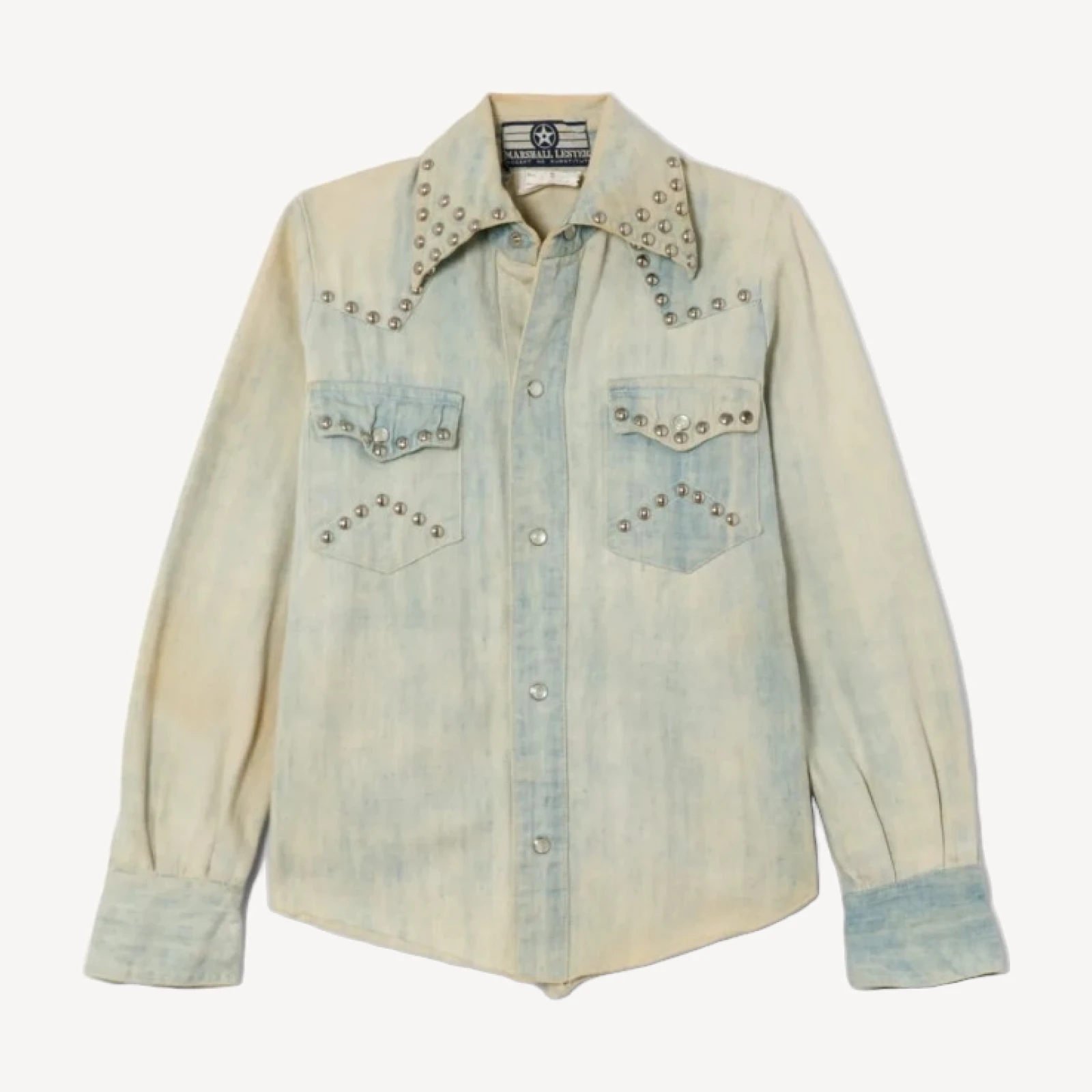 RE/DONE Vintage | 70s Studded Denim Pearl Snap Shirt