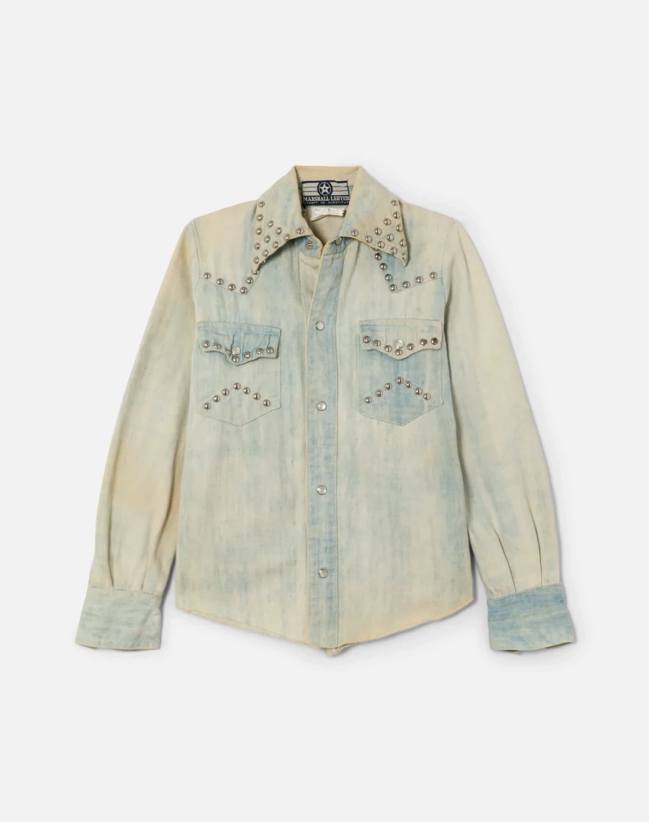 RE/DONE Vintage | 70s Studded Denim Pearl Snap Shirt