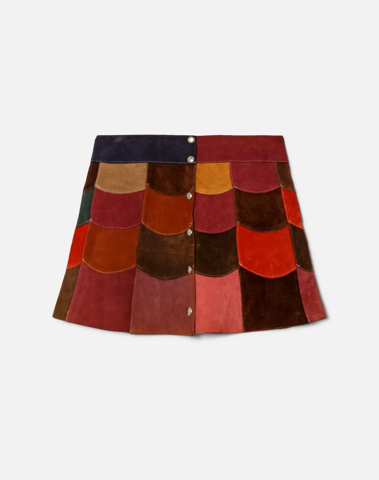RE/DONE Vintage | 70s Patchwork Suede Skirt