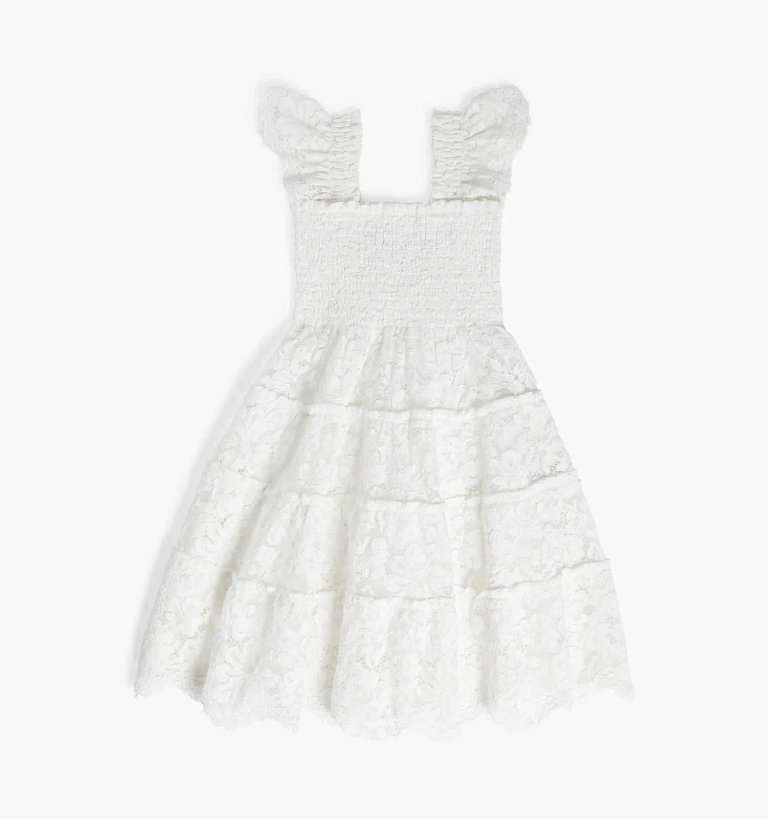The Tiny Lace Ellie Nap Dress - White Fleur Lace