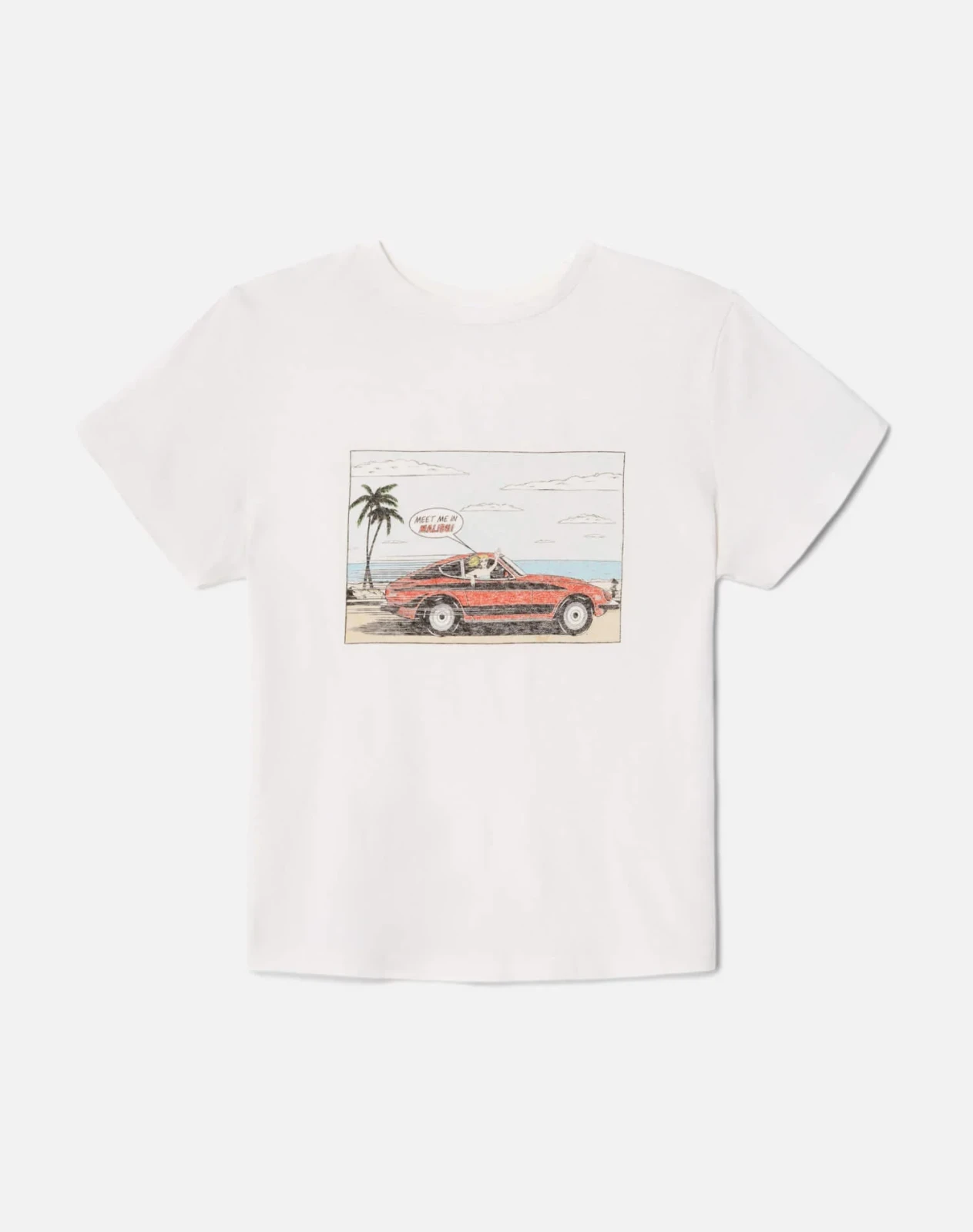 Classic Tee Malibu Car - Vintage White