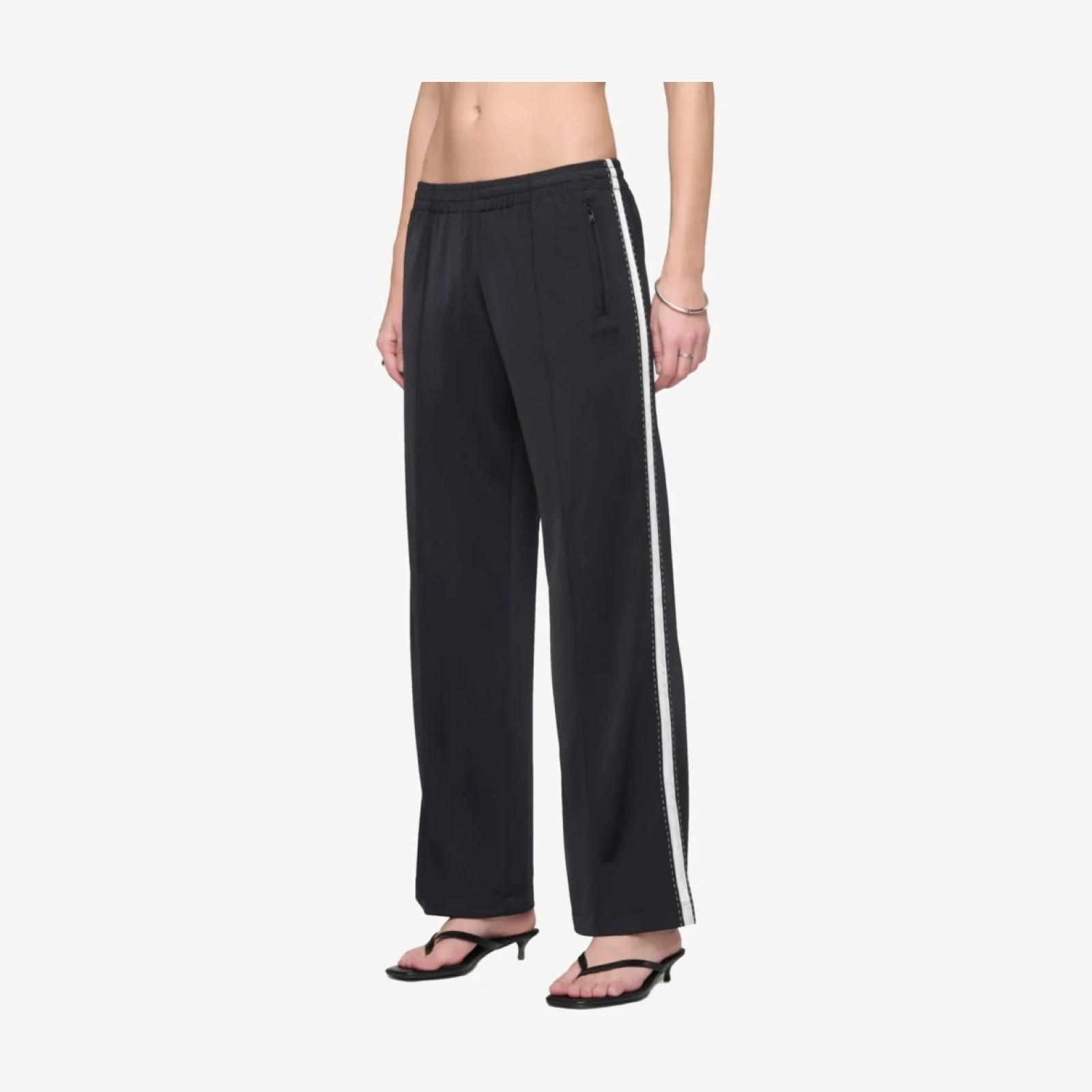 Mel Track Pant - Black With White