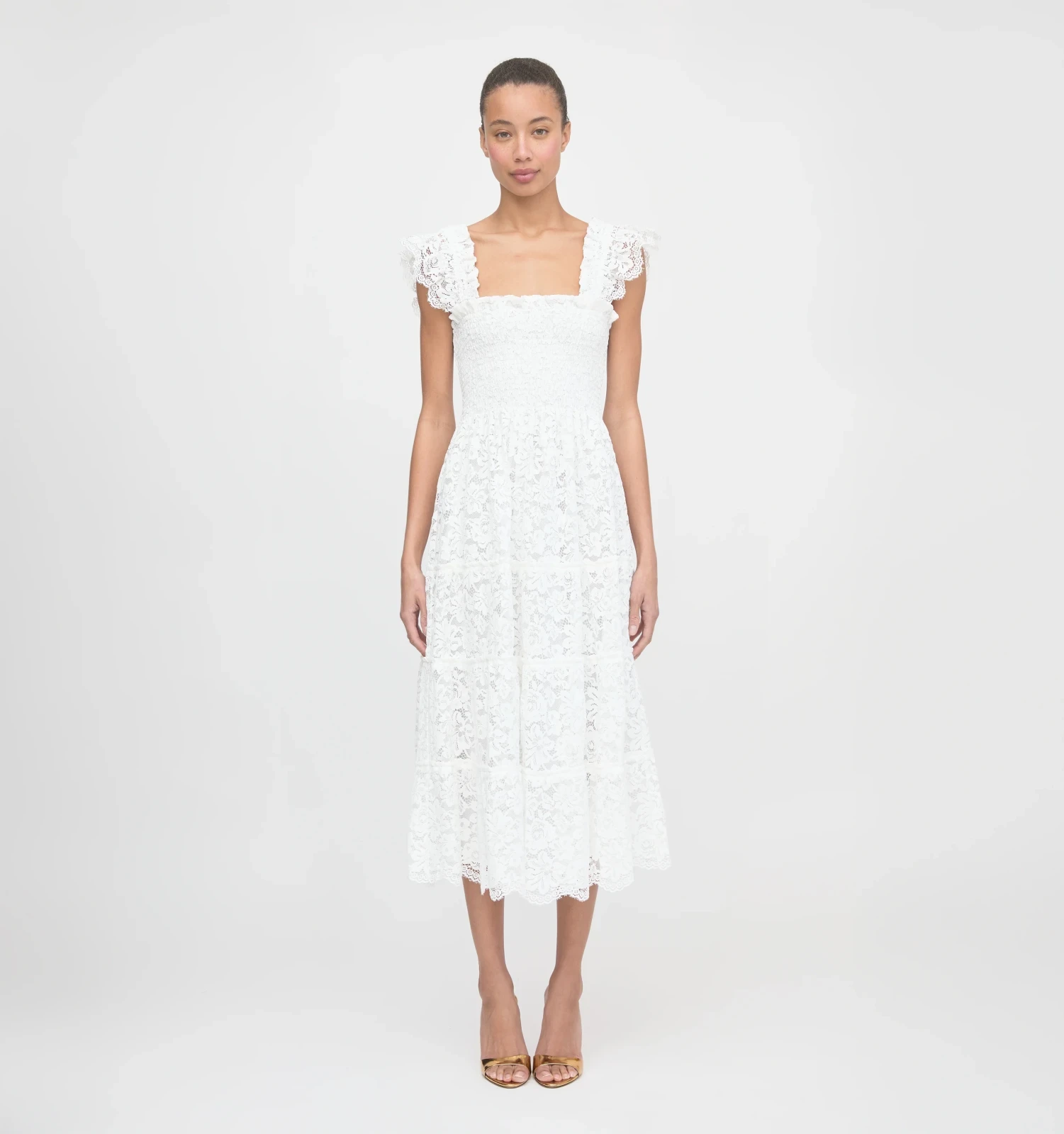 The Lace Ellie Nap Dress - White Fleur Lace