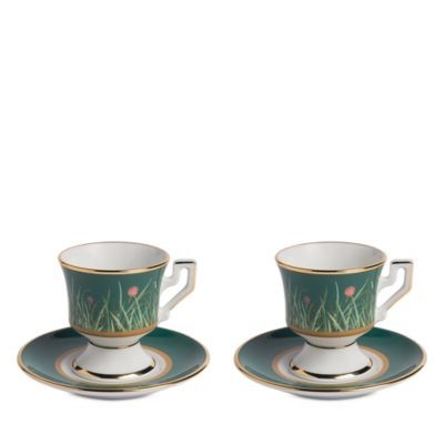 La DoubleJ Libellula Espresso Cup & Saucer, Service for 2