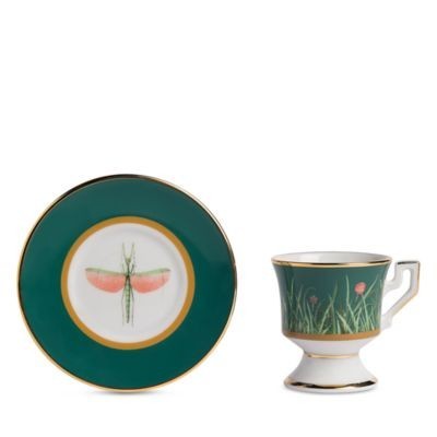 La DoubleJ Libellula Espresso Cup & Saucer, Service for 2