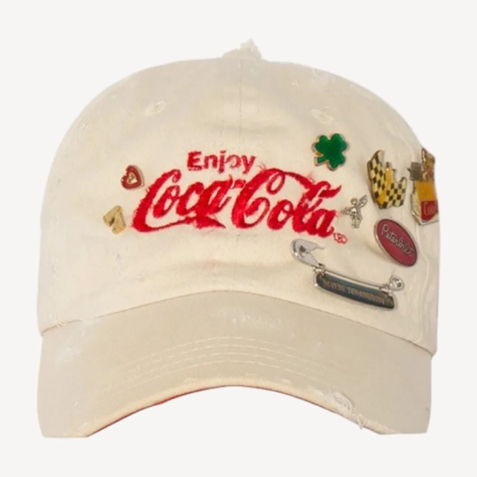 Vintage 90s Coca Cola Hat with Pins -#1408