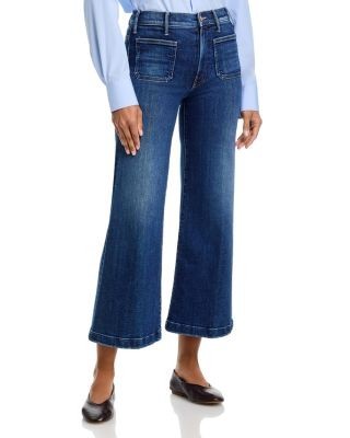 Mother Lil Hustler Roller Patch Pocket High Rise Ankle Jeans in One Last Shot