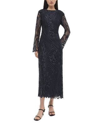 Simkhai Vanina Long Sleeve Lace Midi Dress