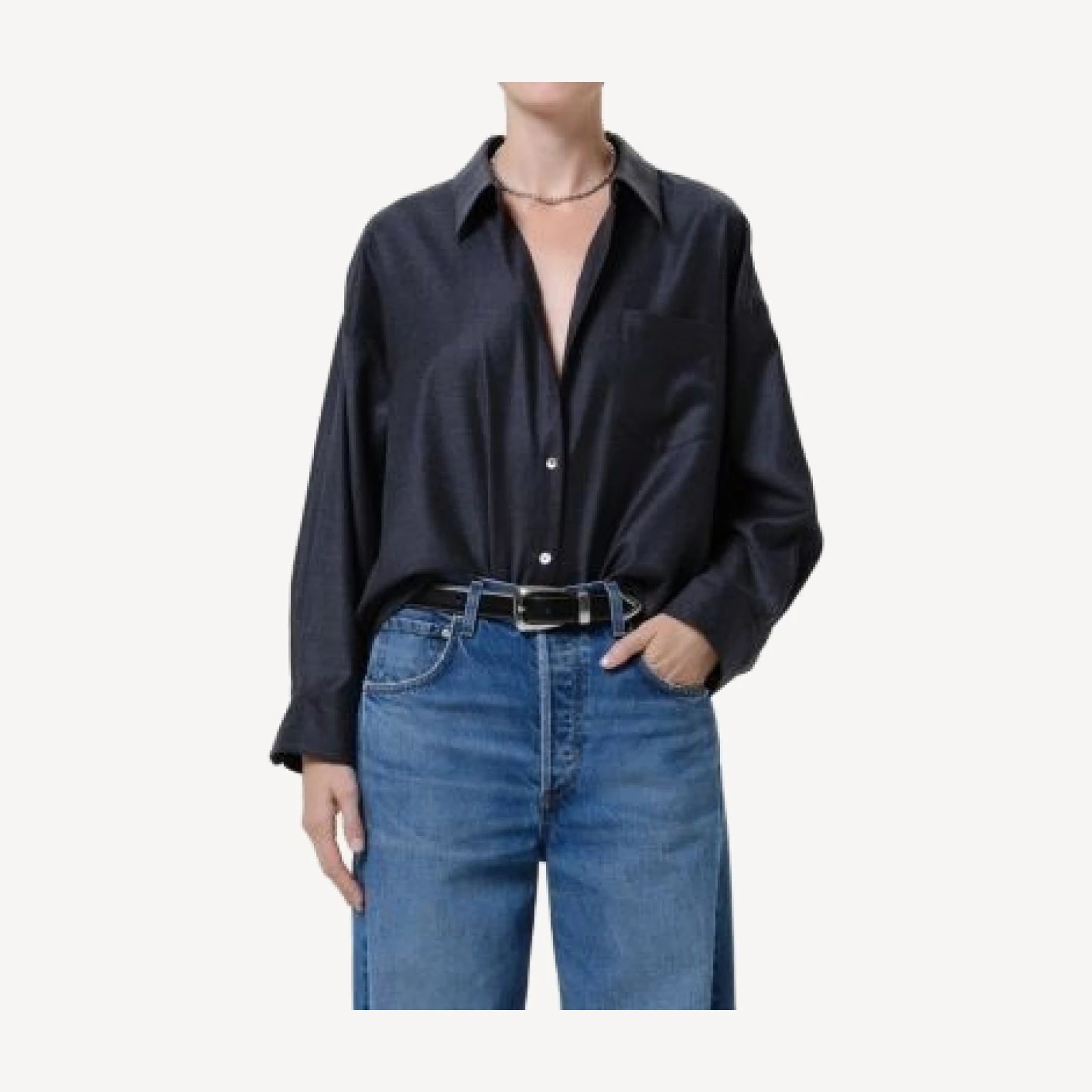 Citizens of Humanity Petit Ami Wool Cropped Shirt