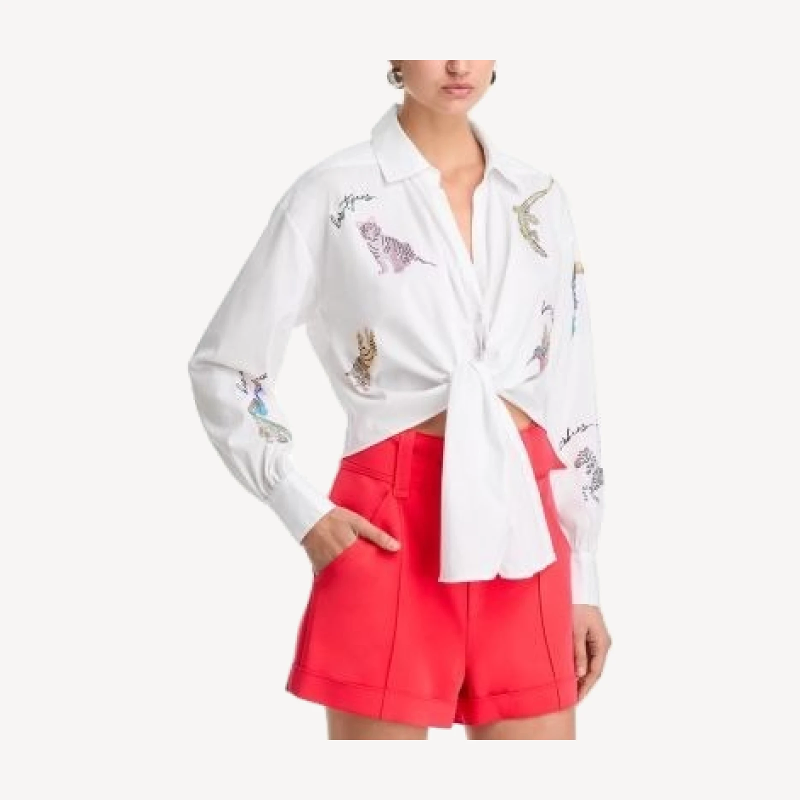 Cinq a Sept Mariana Jungle Studded Shirt