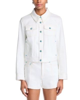 Cinq a Sept Turquoise Embellished Romie Jacket, photo 6