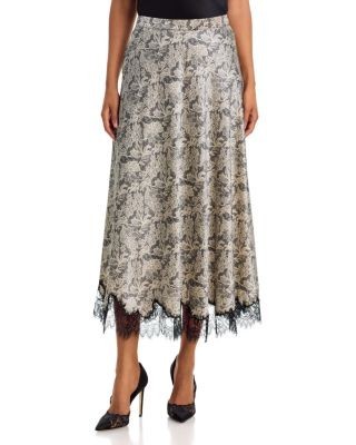 Cinq a Sept Naretta Trompe L'oeil Lace Skirt