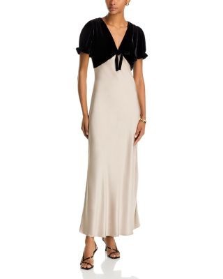 Rails Dory Velvet & Satin Midi Dress