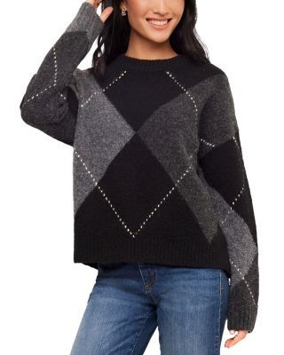 Karen Kane Argyle Crewneck Sweater