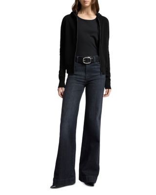 7 For All Mankind Modern Dojo Flare Leg Jeans in Black, photo 2