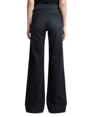 7 For All Mankind Modern Dojo Flare Leg Jeans in Black, photo 3