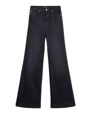7 For All Mankind Modern Dojo Flare Leg Jeans in Black, photo 4