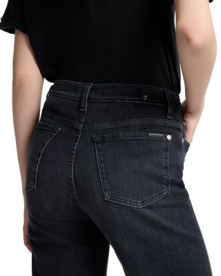 7 For All Mankind Modern Dojo Flare Leg Jeans in Black, photo 5