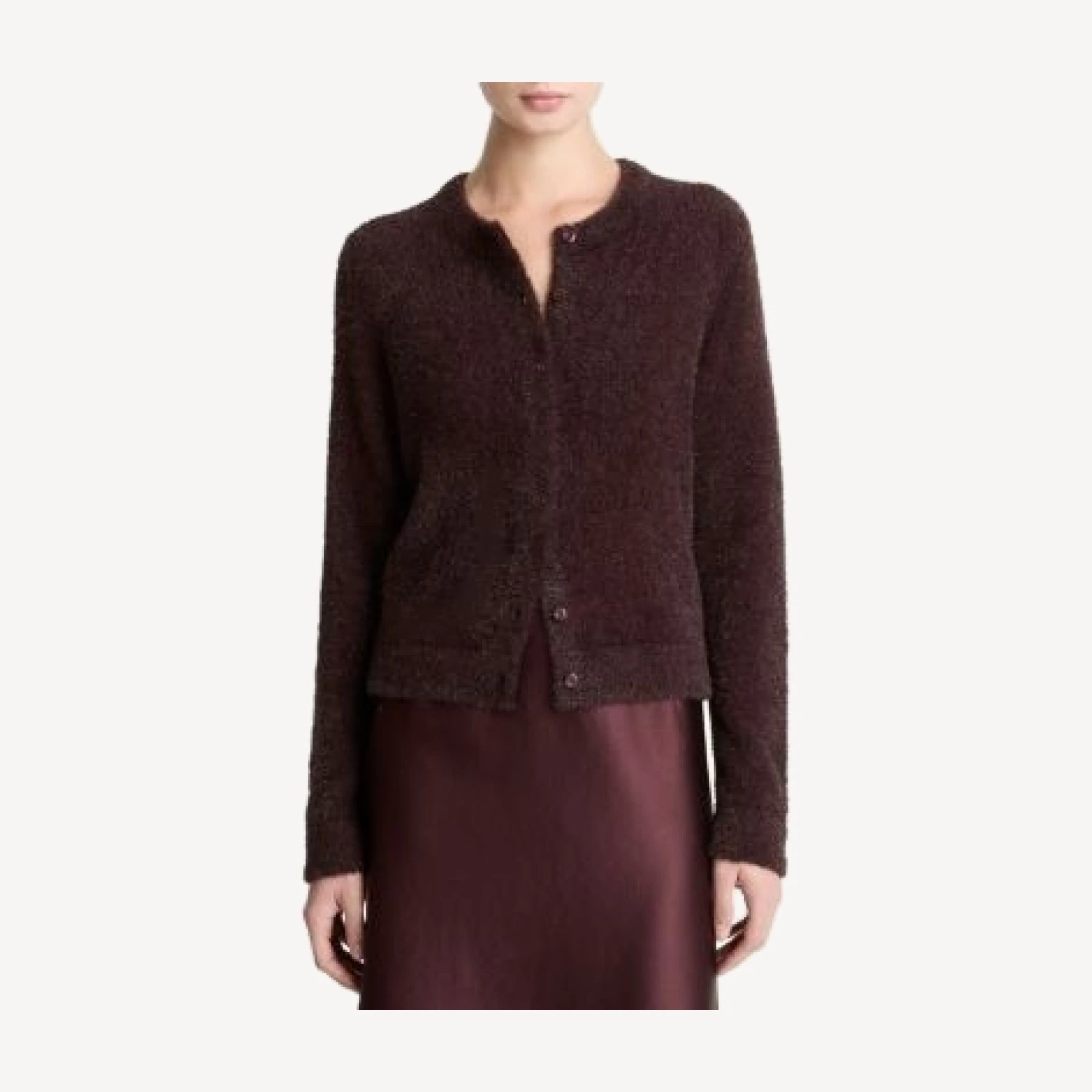 Vince Tinsel Eyelash Cardigan