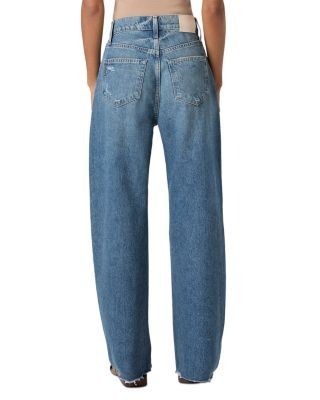 Paige Arellia Skimmer High Rise Barrel Jeans in Terazzo Destructed, photo 3