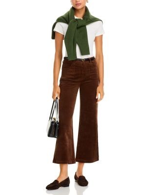 Paige Anessa Utility Corduroy High Rise Wide Leg Jeans in Hickory, photo 2