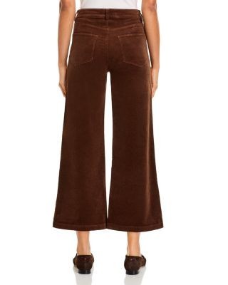 Paige Anessa Utility Corduroy High Rise Wide Leg Jeans in Hickory, photo 3