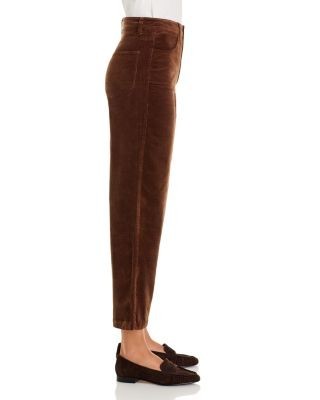 Paige Anessa Utility Corduroy High Rise Wide Leg Jeans in Hickory, photo 5