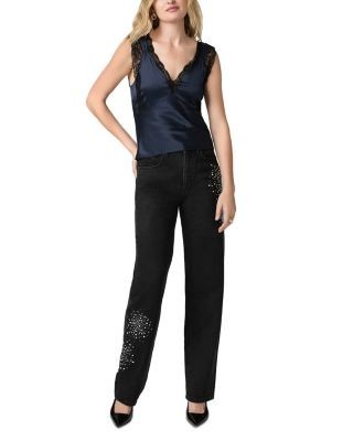 Paige Marin Lace Trim Satin Top, photo 2