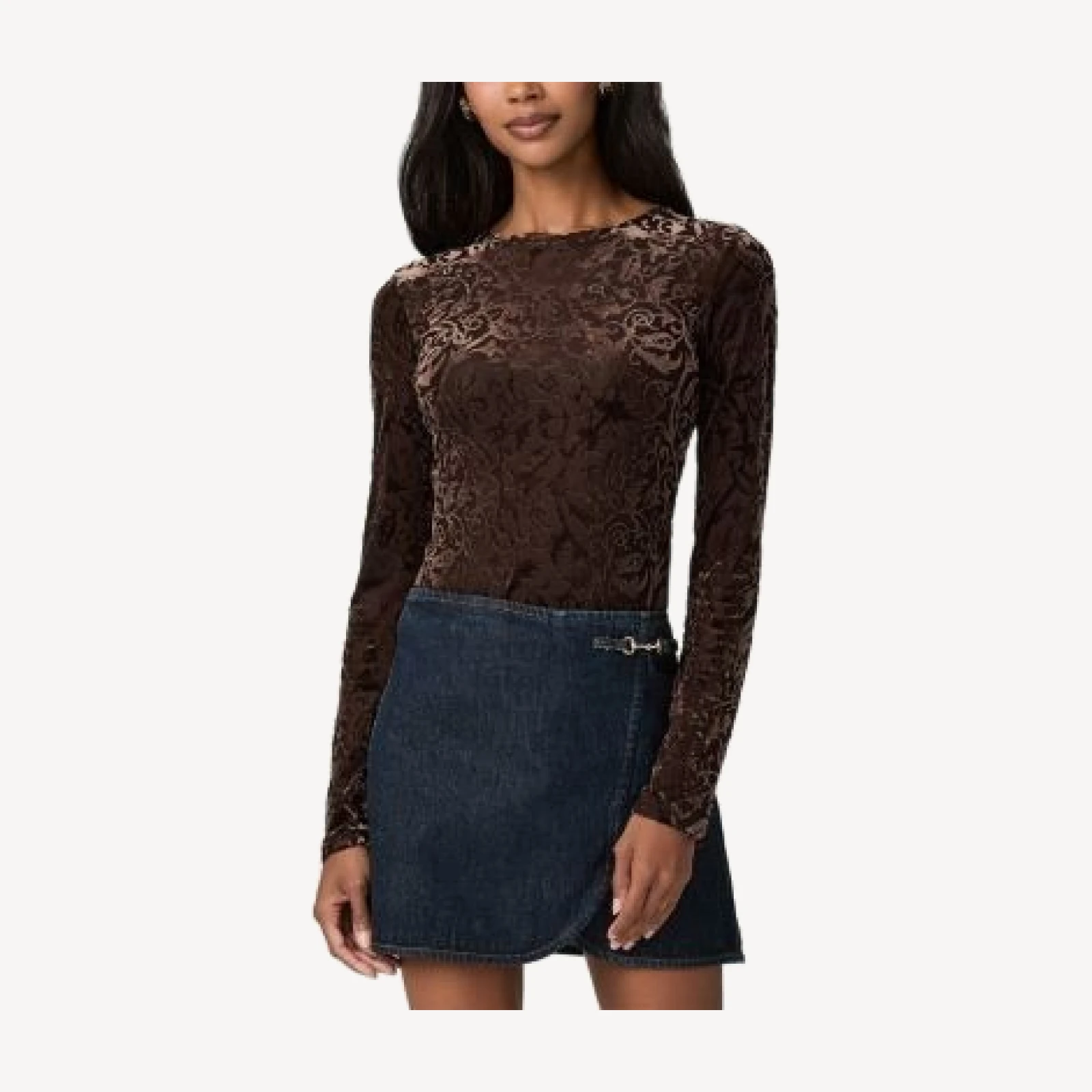 Paige Chelle Velvet Burnout Top