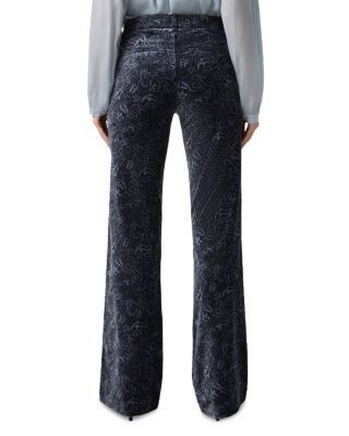 Paige Leenah Stretch Velvet Wide Leg Pants, photo 4