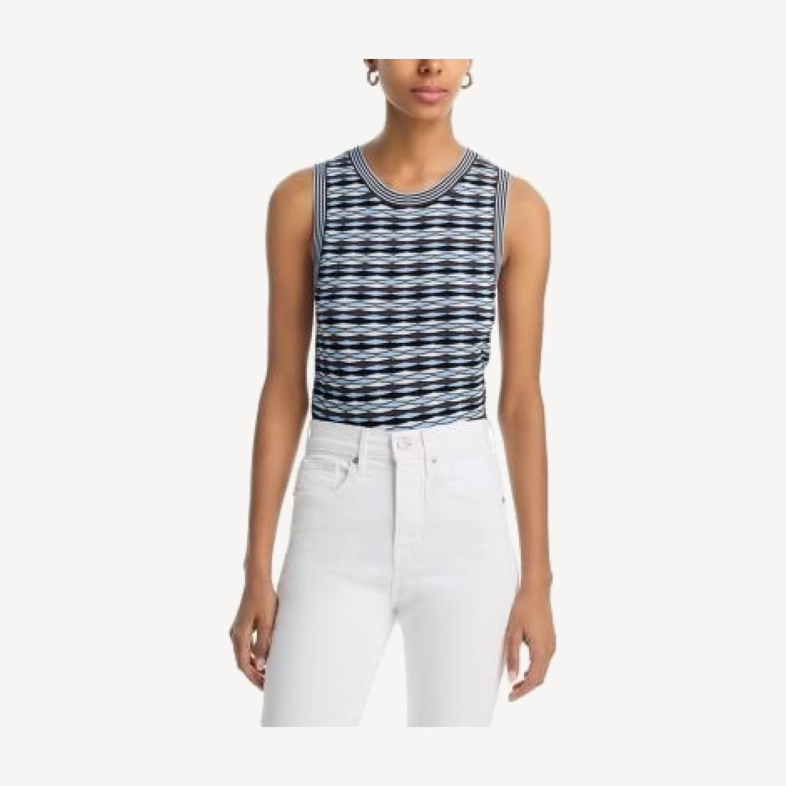 Veronica Beard Jerrel Cropped Knit Tank Top