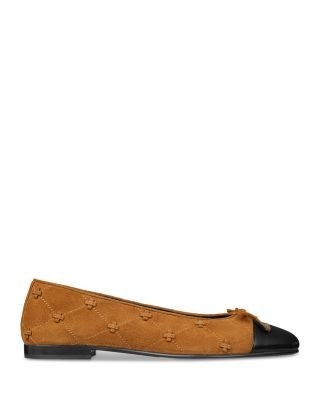 Tory Burch Women's Cap Toe Bunny Knot Suede Ballet Flats - Exclusive, photo 8