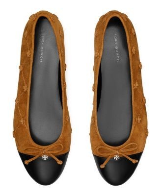 Tory Burch Women's Cap Toe Bunny Knot Suede Ballet Flats - Exclusive, photo 9