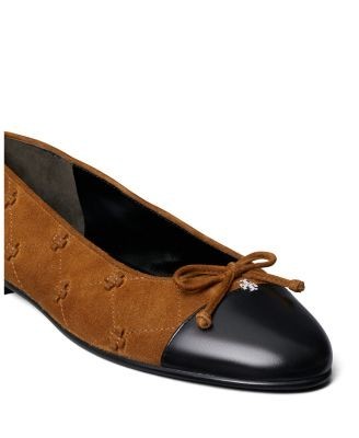 Tory Burch Women's Cap Toe Bunny Knot Suede Ballet Flats - Exclusive, photo 10
