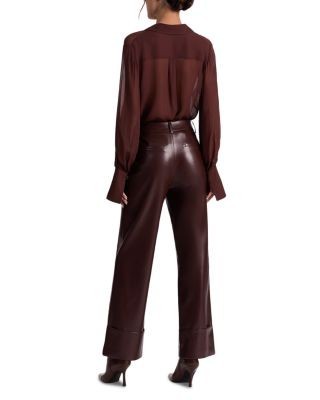 Alice and Olivia Alexander Faux Leather Pants, photo 3
