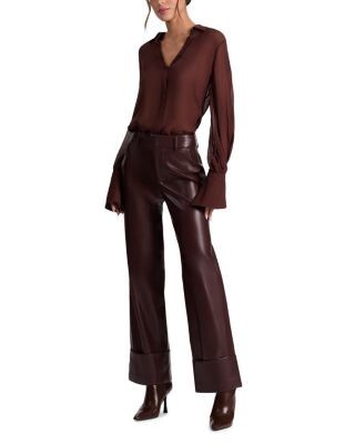 Alice and Olivia Alexander Faux Leather Pants, photo 5