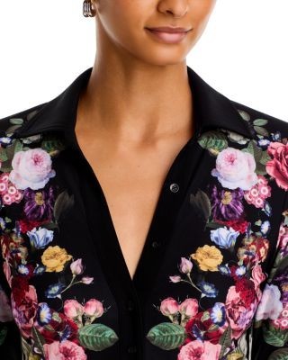 Alice and Olivia Freya Floral Print Fitted Blouse, photo 5