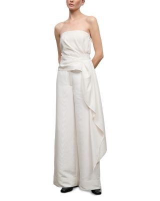 Staud Lux Strapless Side Drape Top
