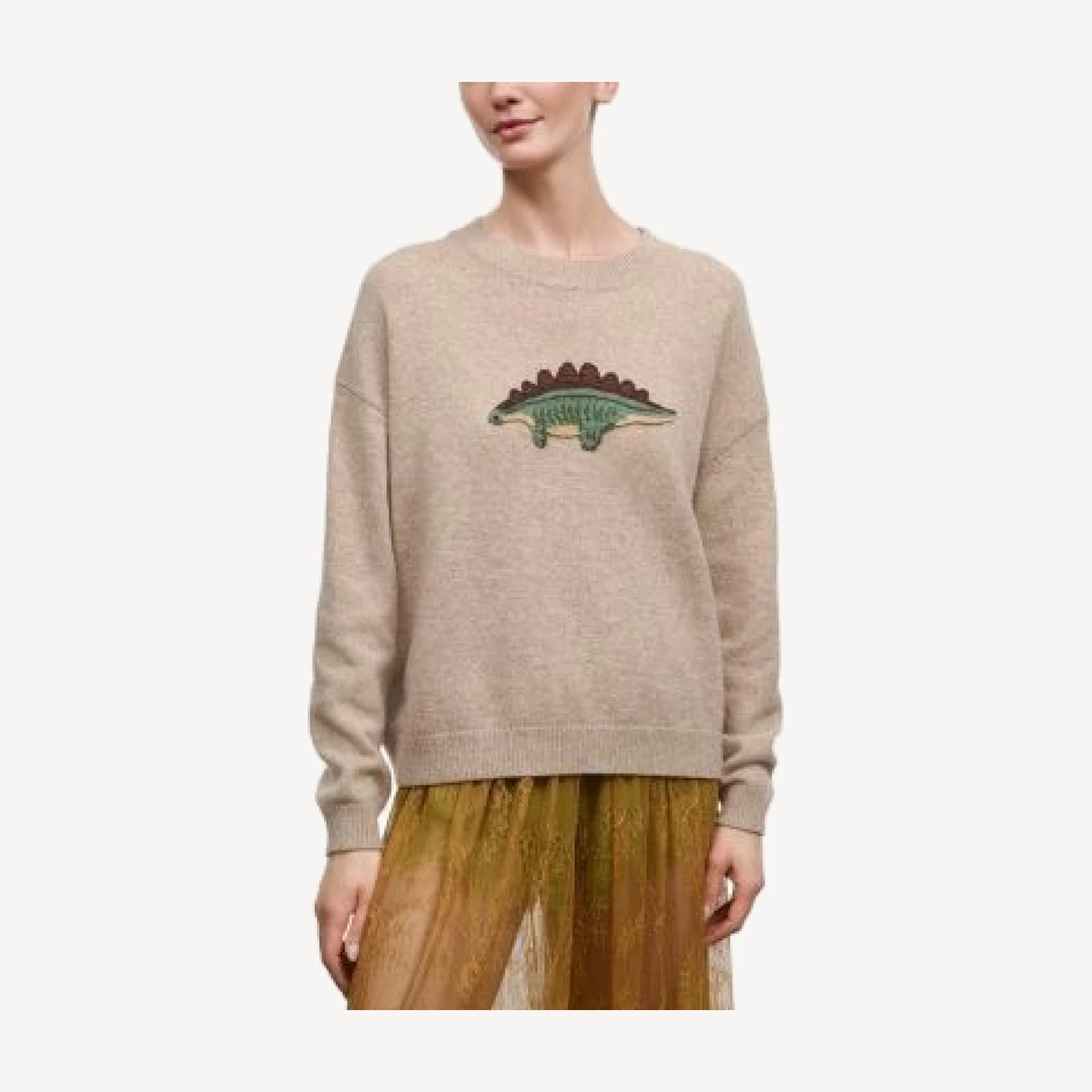 Staud Giada Wool Blend Oversized Crewneck Sweater