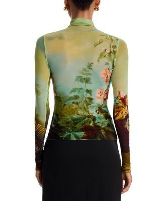 Staud Zoya Landscape Print Long Sleeve Top, photo 3