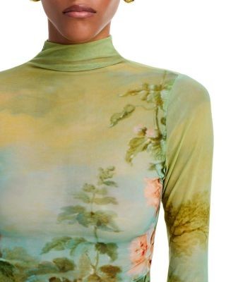 Staud Zoya Landscape Print Long Sleeve Top, photo 4