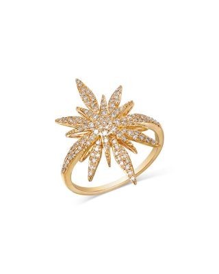Bloomingdale's Fine Collection Diamond Starburst Ring in 14K Yellow Gold, 0.38 tcw