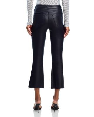 L'Agence Kendra High Rise Crop Flare Jeans in Metro Coated, photo 3