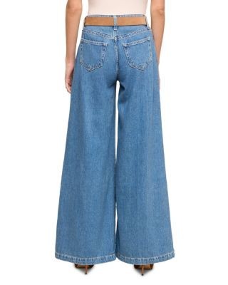 L'Agence Petite Quincy Cotton Blend High Rise Wide Leg Jeans in Wilton, photo 3