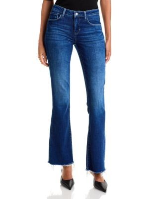 L'Agence Sneeki Mid Rise Sneaker Straight Jeans in Chapman, photo 7