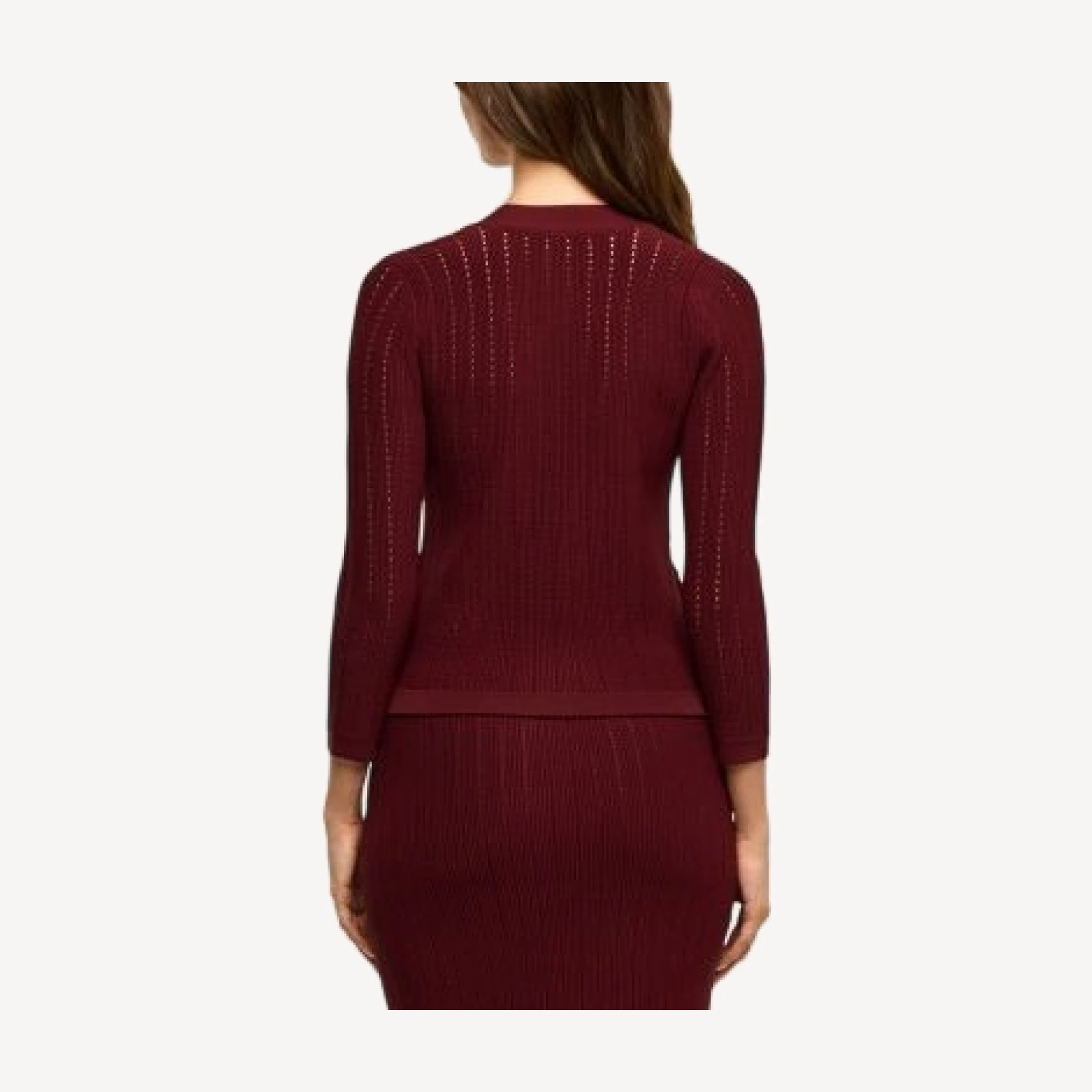 L'Agence Irvin Pointelle Cropped Cardigan