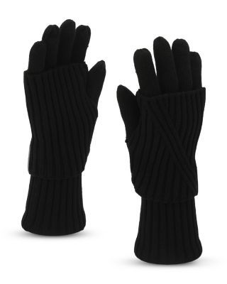 Allsaints Margo Wool Blend Ribbed Gloves
