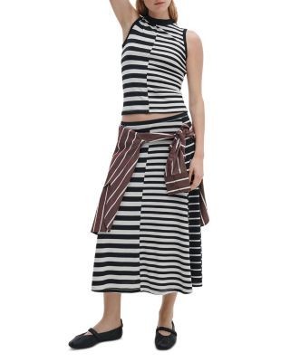 rag & bone The Knit Mixed Stripe Skirt, photo 4