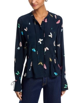 rag & bone Arden Printed Pleated Blouse